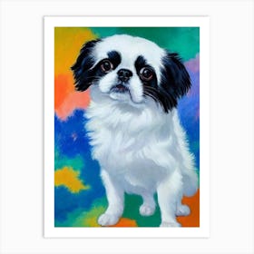 Japanese Chin 2 Fauvist Style Dog Art Print