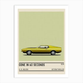 Gone In 60 Seconds (1974) Car Art Print