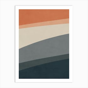 Abstract Wavy Lines - AL01 Art Print