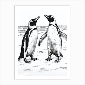 King Penguin Socializing 2 Art Print