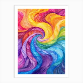 Rainbow Swirl Art Print