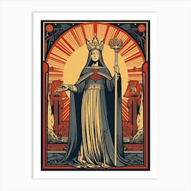 The Empress Tarot Card, Vintage 2 Art Print