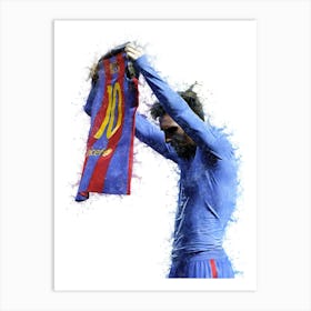 Lionel Messi Watercolor Art Print