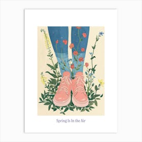 Spring In In The Air Pink Shoes And Wild Flowers 7 Art Print
