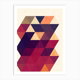 Colorful triangles in harmony 6 Art Print