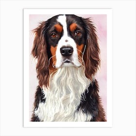 Welsh Springer Spaniel 3 Watercolour Dog Art Print