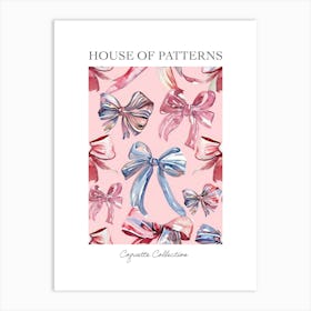 Pastel Bows Pattern Poster Art Print