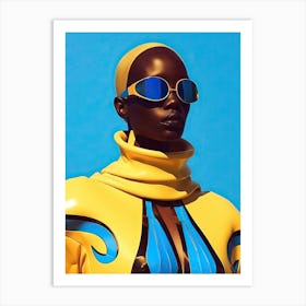 Orbiting Trends: Afrofuturist Fashion Art Print