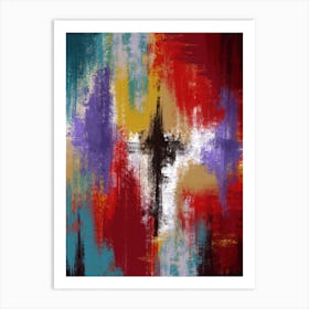 Abstract Cross Painting Art Print