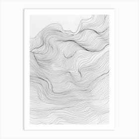 Wavy Lines 1 Art Print