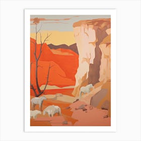 Kyzylkum Desert   Asia (Kazakhstan And Uzbekistan), Contemporary Abstract Illustration 3 Art Print