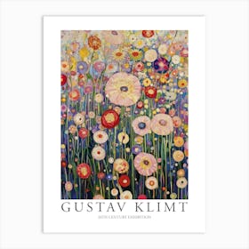 Gustav Klimt Print Flower Garden Poster Klimt Exhibition Poster Painting Wildflowers Poster