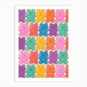 Rainbow Jelly Bears Art Print