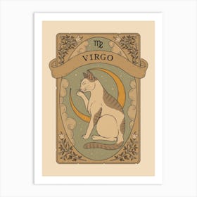 Cats Astrology Virgo Art Print