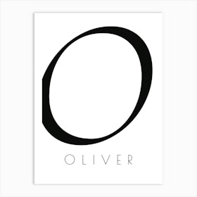 Oliver Typography Name Initial Word Art Print