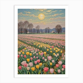 Tulip Field In Bloom Art Print