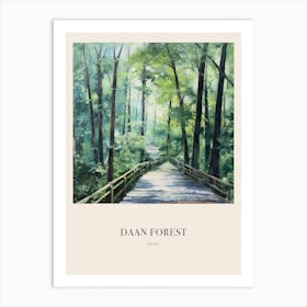 Daan Forest Park Taipei 2 Vintage Cezanne Inspired Poster Art Print