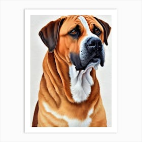 Boerboel 5 Watercolour Dog Art Print