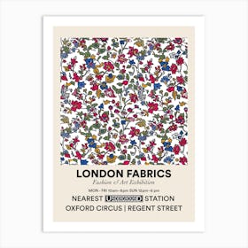 Poster Petalgrove London Fabrics Floral Pattern 1 Art Print