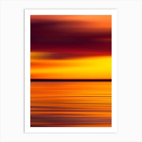 Sunset Over Water Art Print