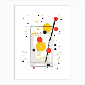 Mid Century Modern Tom Collins Floral Infusion Cocktail 1 Art Print