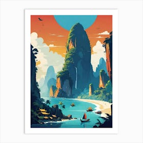 Tropical Landscape Art Print