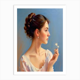 Lovely Portrait Of A Woman 1 Art Print