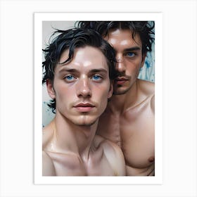 Infinite Reflections: Gay Couple In Love Art Print