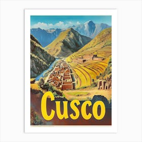 Aihrgdesign A Mid Century Modern Travel Poster For Cusco Show 0baaad06 6307 44e6 A04e 147930b6cce7 0 Art Print