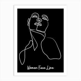 Women Face Line 7 Art Print