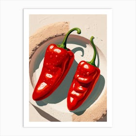 Hot Peppers Art Print