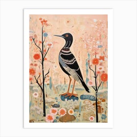 Magpie 1 Detailed Bird Painting Art Print