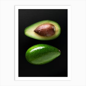 Avocado — Food kitchen poster/blackboard, photo art Art Print