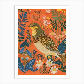 Spring Birds Partridge 2 Art Print