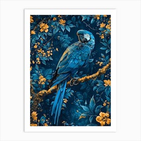 Blue Parrot Art Print