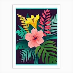 Tropical Flowers Art Print