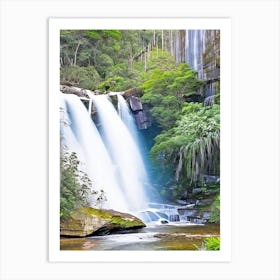 Garrawilla National Park Waterfall, Australia Majestic, Beautiful & Classic (2) Art Print