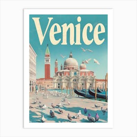 Aihrgdesign A Classic 1960s Travel Poster For Venice Showcasi Dfeff2ac 4583 43c2 917e 83fd9479bf41 0 Art Print