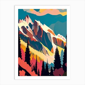 Dolomiti Bellunesi National Park Italy Pop Matisse Art Print