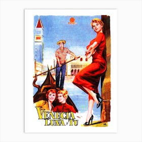 Venice, The Moon And You, Vintage Movie Poster Art Print