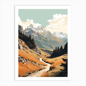 Greenstone And Caples Tracks New Zealand 2 Hiking Trail Landscape Art Print