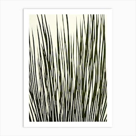 Sea Grasses Linocut Art Print