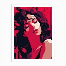 Woman With Long Hair 1 Art Print