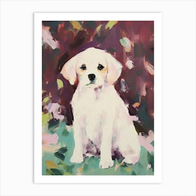 A Shih Tzu Dog Painting, Impressionist 4 Art Print