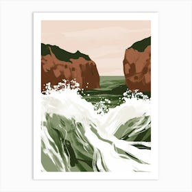 Cliffs And Waves 1 Art Print