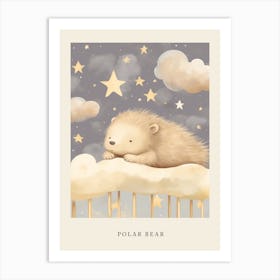 Sleeping Polar Bear 4 Nursery Poster Art Print