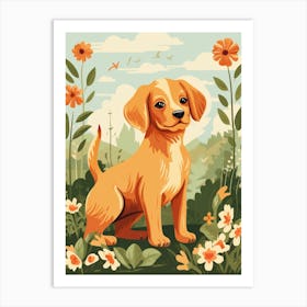 Baby Animal Illustration  Puppy 4 Art Print