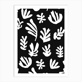 Matisse Art Leaves Black White Art Print