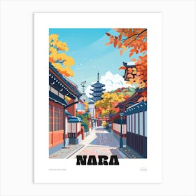 Nara Japan 1 Colourful Travel Poster Art Print