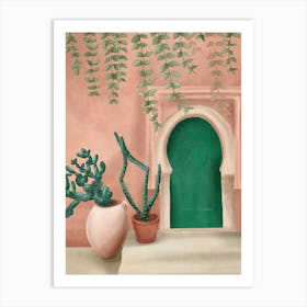 Green Door Art Print